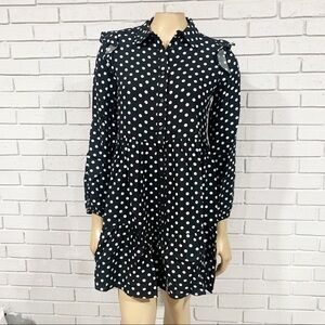Stradivarius Smock Shirt Polka Dot Dress